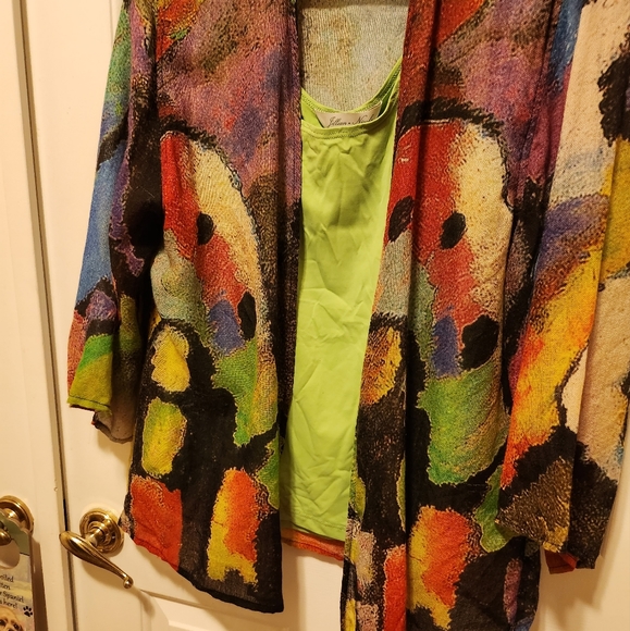 LIGHT & BRIGHT💚💛TAO HOUSE/Kimono 💚💛 Coordinating Shell (2 piece) - Picture 5 of 8